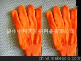 【工厂生产批发 橙色绒布花园手套 保暖舒适】价格,厂家,图片,防护手套,福州格利沃防护用品-