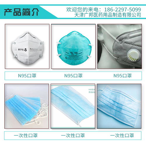一次性防护口罩 天津广邦医药 一次性防护口罩价钱